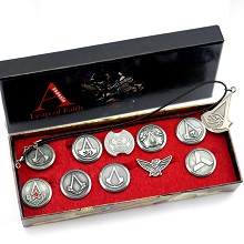Assassin's necklace chain pins set(11pcs a set)