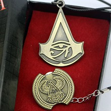 Assassin's Creed necklace+pin a set