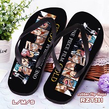 One Piece anime rubber flip-flops shoes slippers a...