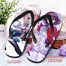 Saekano: How to Raise a Boring Girlfriend rubber flip-flops shoes slippers a pair