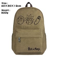 Rick and Morty anime canvas backpack bag