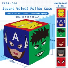 The Avengers anime square velvet pillow