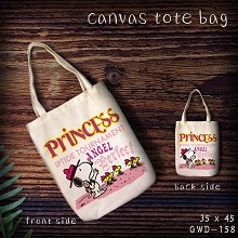 Snoopy anime canvas tote bag shopping bag