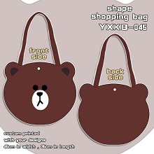 Bear Brown shape shopping bag shoulder bag