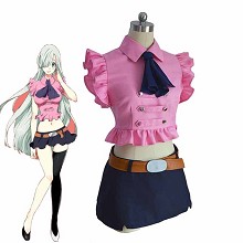 The Seven Deadly Sins Elizabeth Lyonessee cosplay costume cloth dress a set