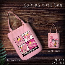 Pink Panther canvas tote bag shopping bag