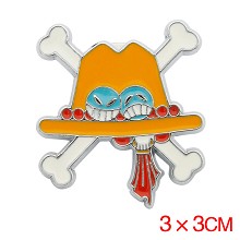 One Piece Ace anime brooch pin