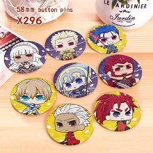 Fate EXTELLA anime brooch pins set(8pcs a set)