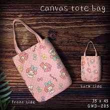 Melody canvas tote bag shopping bag