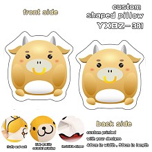 12 Chinese Zodiac Signs Ox custom shaped pillow