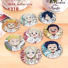 The Promised Neverland anime brooches pins set(8pcs a set)