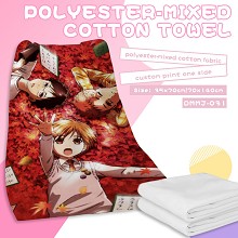 Chihayafuru anime polyester-mixed cotton towel