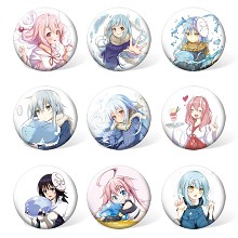 Tensei shitari slime anime brooches pins set(9pcs a set)