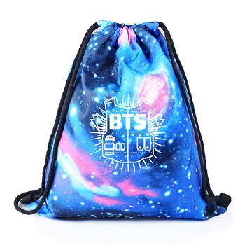 BTS star drawstring backpack bag