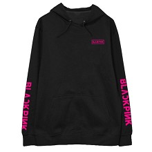Black pink star cotton thick hoodie sweater cloth