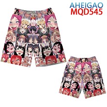 AHEGAO anime beach pants shorts middle pants