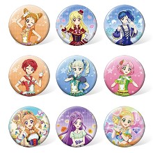 Aikatsu Friends anime brooches pins set(9pcs a set)