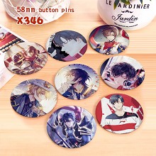 China glory anime brooches pins set(8pcs a set)