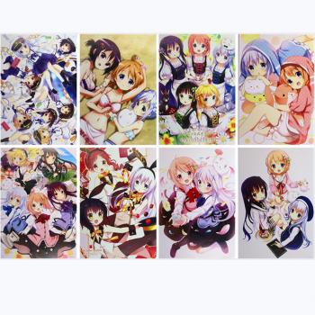 Is the order a rabbit Kafuu anime posters  set(8pcs a set)