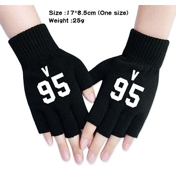 BTS star V95 cotton gloves a pair