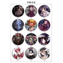 Overlord anime brooches pins set(24pcs a set)