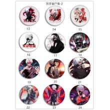Tokyo ghoul brooches pins set(24pcs a set) 