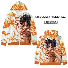 One Piece Ace anime long sleeve hoodie sweater cloth