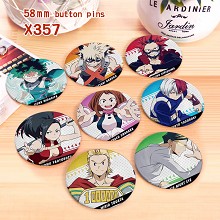 My Hero Academia anime brooches pins set(8pcs a set)