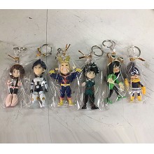 My Hero Academia anime figure doll key chains set(...