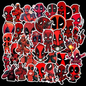 The Avengers hero Deadpool waterproof stickers set(35pcs a set)