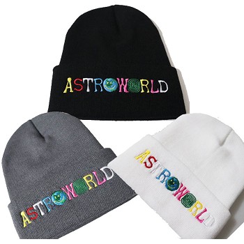Astroworld straw hat knitted hat