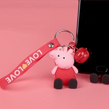 Peppa Pig anime figure doll pendant key chain