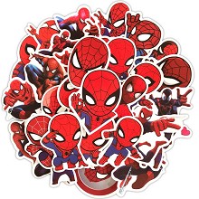 The Avengers hero Spider Man waterproof stickers set(35pcs a set)
