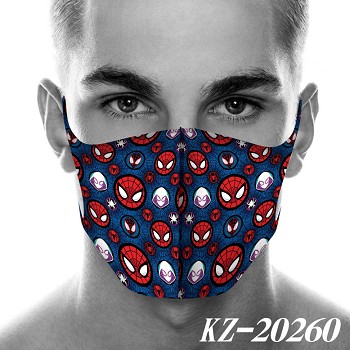 Spider Man anime trendy mask printed wash mask
