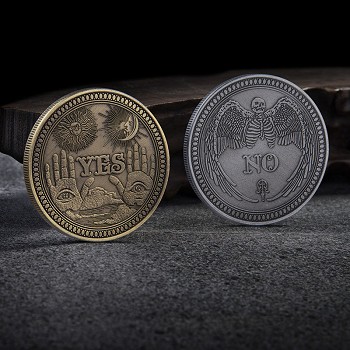 Yes No Commemorative Coin Collect Badge Lucky Coin Decision Coin
