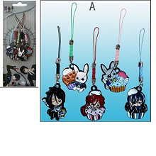 Kuroshitsuji Black Butler anime phone straps(5pcs ...