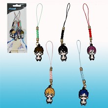 Free anime phone straps(5pcs a set)