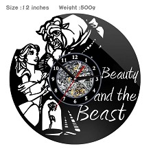 Beauty and the Beast anime wall clock