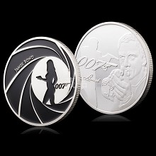 Agent 007 Commemorative Coin Collect Badge Lucky C...