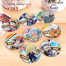 One Piece anime brooches pins set(8pcs a set)