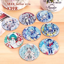 VOCALOID Hatsune Miku anime brooches pins set(8pcs a set)