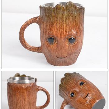 Stainless Steel Guardians of the Galaxy Groot  cup mug