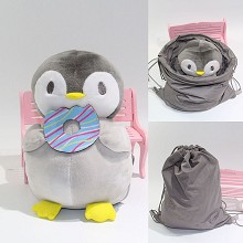 8inches Penguin anime plush drawstring bag