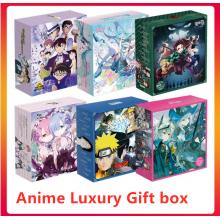 Anime gift box Attack on Titan Dragon Ball Included Poster Keychain Postcard bottle Bookmark Mirror gift
