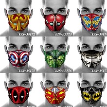 The Avengers Iron Man Batman trendy mask printed wash mask