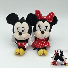 5inches Disney Mickey Minnie Mouse anime plush dol...