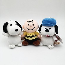 5inches Snoopy anime plush doll set(3pcs a set)