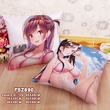 Kanojo Okarishimasu anime two-sided pillow