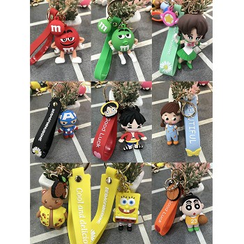 The anime figure doll key chains