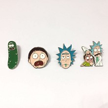 Rick and Morty anime brooch pin